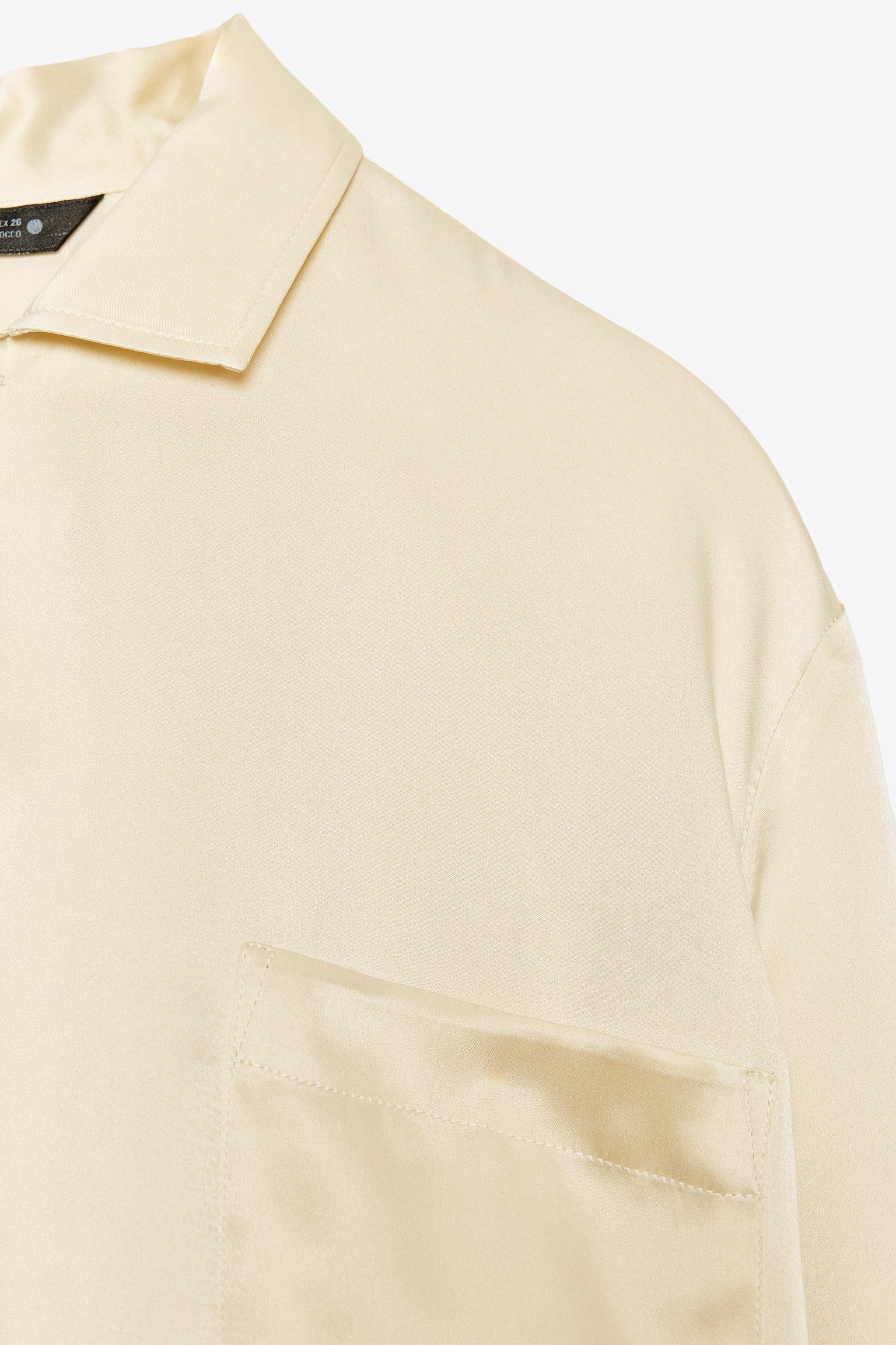 CHEMISE EN SOIE 100 % À POCHE ZW COLLECTION